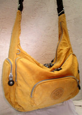 Kipling  grand Sac à main bandoulière toile jaune   Authentique  vintage