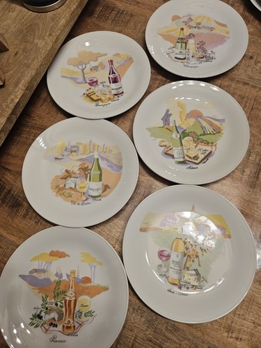 Assiettes fromages de - 6, à