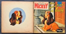 TRÈS RARE LIVRE DISQUE 45 TOURS 1954 + BD + WALT DISNEY : UNE AVENTURE DE LADY