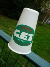 Rare porte-pailles pub. "soda GET" matière plastique bar bistrot no plaque émail