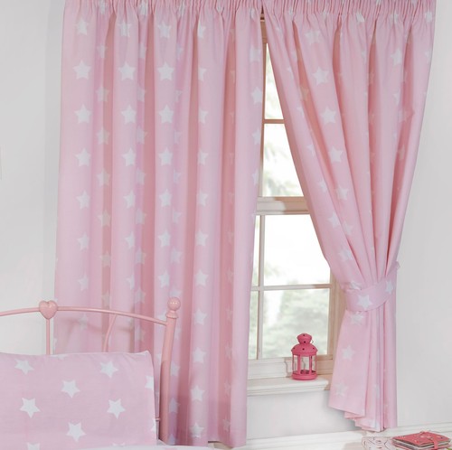 Rideaux lignés roses - lignés,