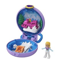 NEW Polly Pocket Snow Cabin Compact, Micro Doll & Accessories