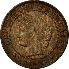 Monnaie, France, Cérès, Centime, 1892, Paris, SUP, Bronze, KM:826.1