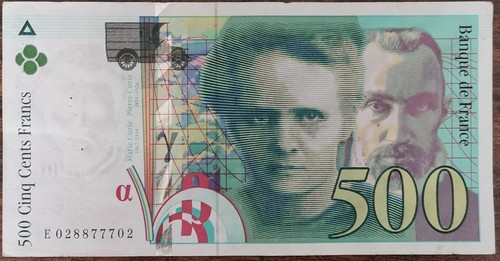 Billet 500 francs pierre et - de,