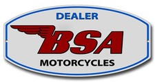 BSA Motos Revendeur Métal Panneau. sous Licence Officielle B.S.A Product & ™ BSA