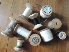 Ensemble de 10 bobines de fils en bois, anciennes Collection couture 2