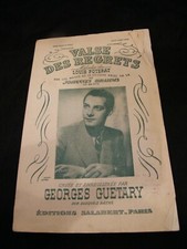 "Partition Valse des regrets Georges Guetary Music Sheet"