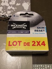 Lame de rasoir wilkinson , skin reset , hydro comfort , maxi pack 2X4 lames