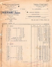 1948 FERS FONTES TOLES GROSSE QUINCAILLERIE MACHINES AGRICOLES ANCIENS ETS SE