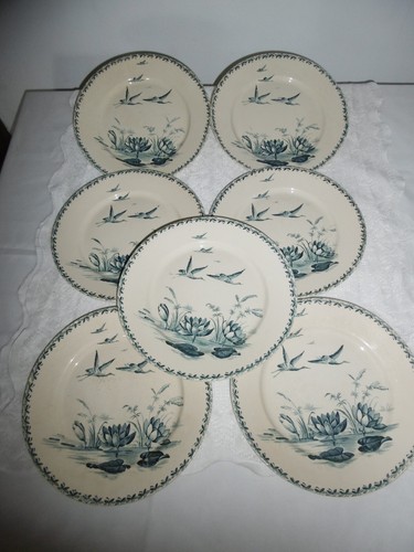Anciennes assiettes plates - 7,