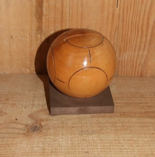 Tirelire bois ancienne - en,