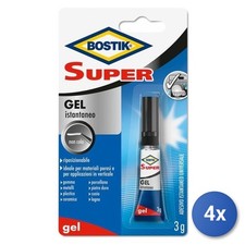 4X Colle Uhu Bostik Super Gel, Modèle D2740, Transparent, Pour Collages