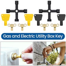 5pcs Résistant Utility Radiateur Gaz Mètre Boite Clé & 4 Voie Multifonctionnel
