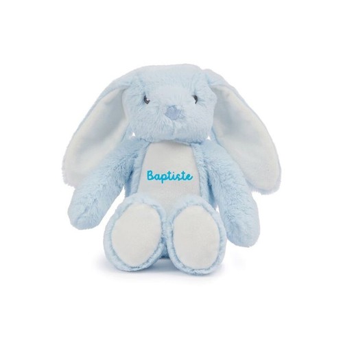 Mini peluche doudou lapin - , bleu