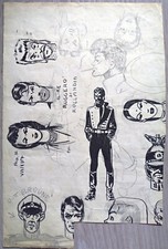 HUGO PRATT - Dessin original / croquis PERIODE ARGENTINE (1949-1962)