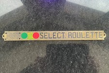 Très rare plaque de Roulette BUSSOZ " SELECT ROULETTE " machine à sous 1912