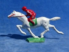 RARE ++ FIGURINE ALUMINIUM - QUIRALU ? ALUDO ? - TIERCE - CHEVAL Horse JOCKEY