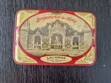 ancienne boite en tôle lithographiée bergamotes de nancy lalonde