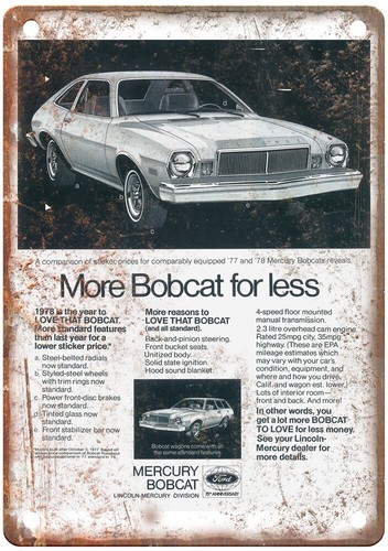 Vintage 1978 mercury bobcat - vintage, ad