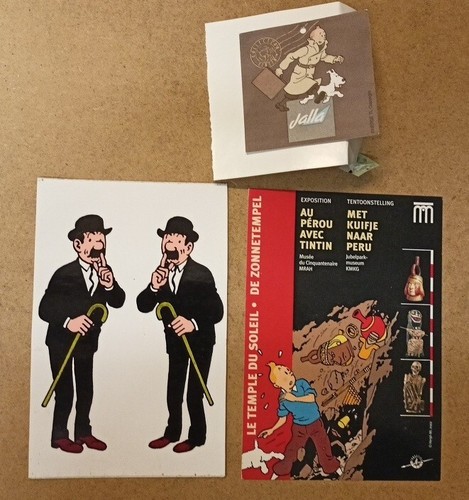 Tintin lot carte autocollant - tintin,