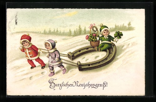 Carte postale enfants - , tirant