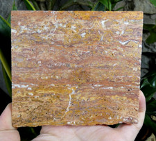 Plaque Marbre orange polie