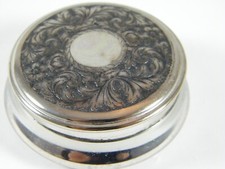 GUIDO GALBIATI ITALY SILVER TONE TRINKET / PILL BOX