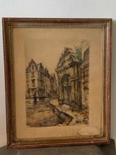 Aquarelle encadrée de Henri MILOCH (1898-1979) 38,8cms x 45,6cms
