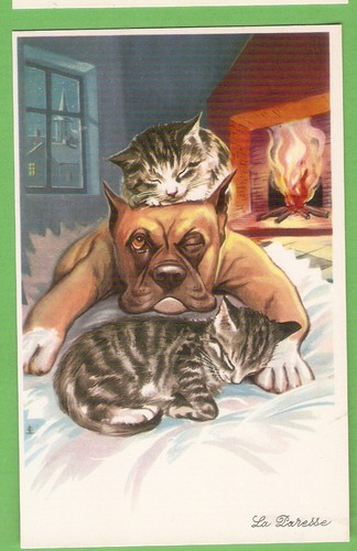 Carriere carte postale - carte, dessin