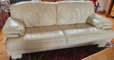 canape en cuir 3 places beige