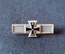 Agrafe barrette Croix de Fer 1914 en argent Godet 1870 WW1 Iron Cross bar