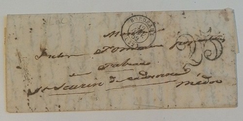 Lettre 1852 marque postale - -,