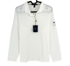 Gant Femme Polo À Manches Longues Marinière Blanche Taille XL