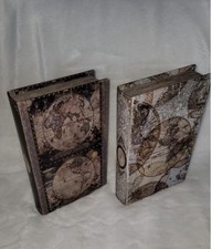 Boite faux livre en bois style