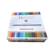 Set 24 Crayons Pastel Sennelier Thème Paysage + 1Estompe
