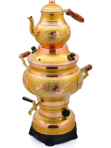 100 cuivre samovar gold tea - %100,