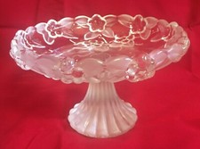 ANCIEN VIDE POCHE CRISTAL TAILLE reposant sur pied unique Pate de verre torsadé