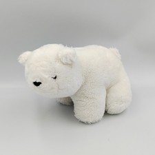 Doudou peluche ours polaire blanc - 34582
