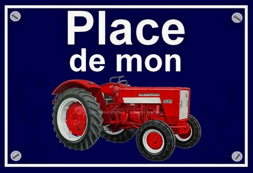 Plaque place mon - de, tracteur