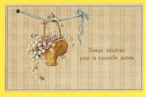 Cpa gaufrée bonne année 1907 - annÉe,