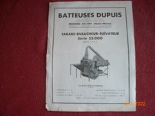 ANCIEN   PROSPECTUS   PUBLICITAIRE    TARARE  ENSACHEUR   -  BATTEUSES  DUPUIS