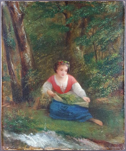 Ancien tableau cueilleuse - ancien,