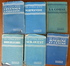 Lot de 6 ancien guides bleu