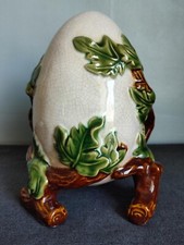 Œuf décoratif en céramique chinois vintage