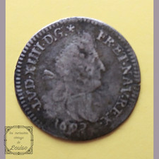 Louis XIV , Louis XIIII – 4 sols aux deux L 1692 9 – Monnaie argent – France