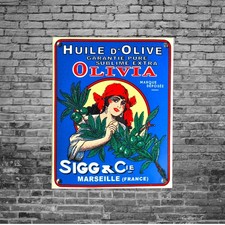 Plaque émaillée OLIVIA huile