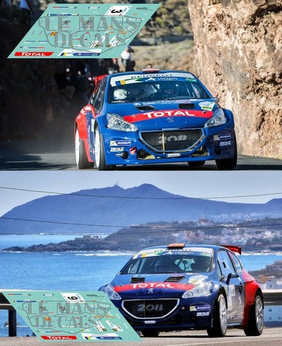 Décal peugeot 208 t16 - décal,