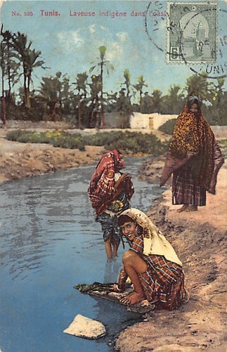 Tunisie laveuses indigènes - tunisie,