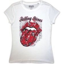 Ladies The Rolling Stones Tattoo Flash Autorisé Femmes Dames T-shirt 