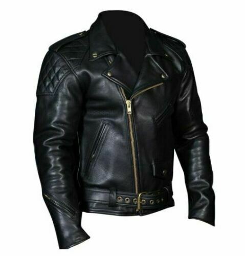 Blouson moto noir matelassé
